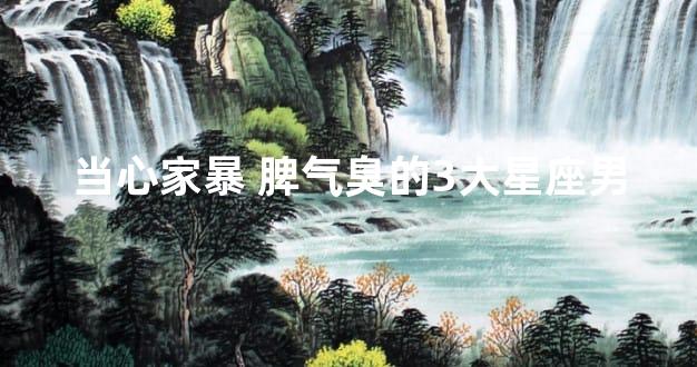 当心家暴 脾气臭的3大星座男